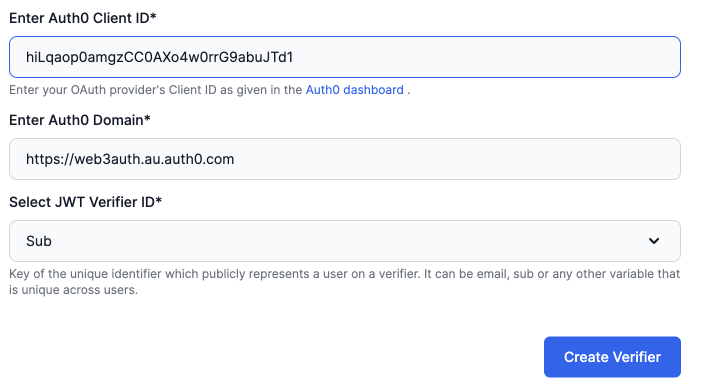 Spotify - Domain and Client ID from Auth0 Dashboard